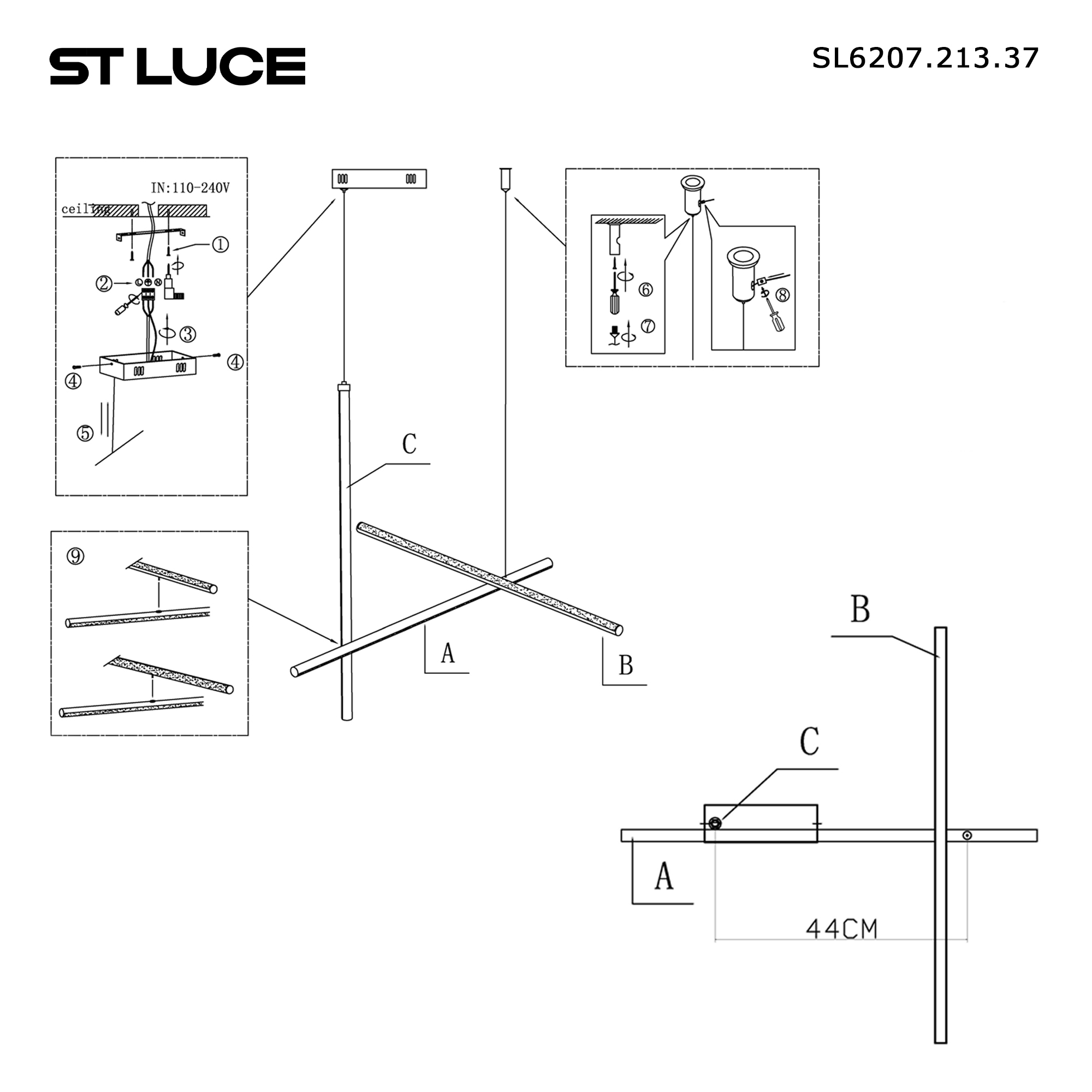 Картинка SL6207.213.37 Светильник подвесной ST-Luce 