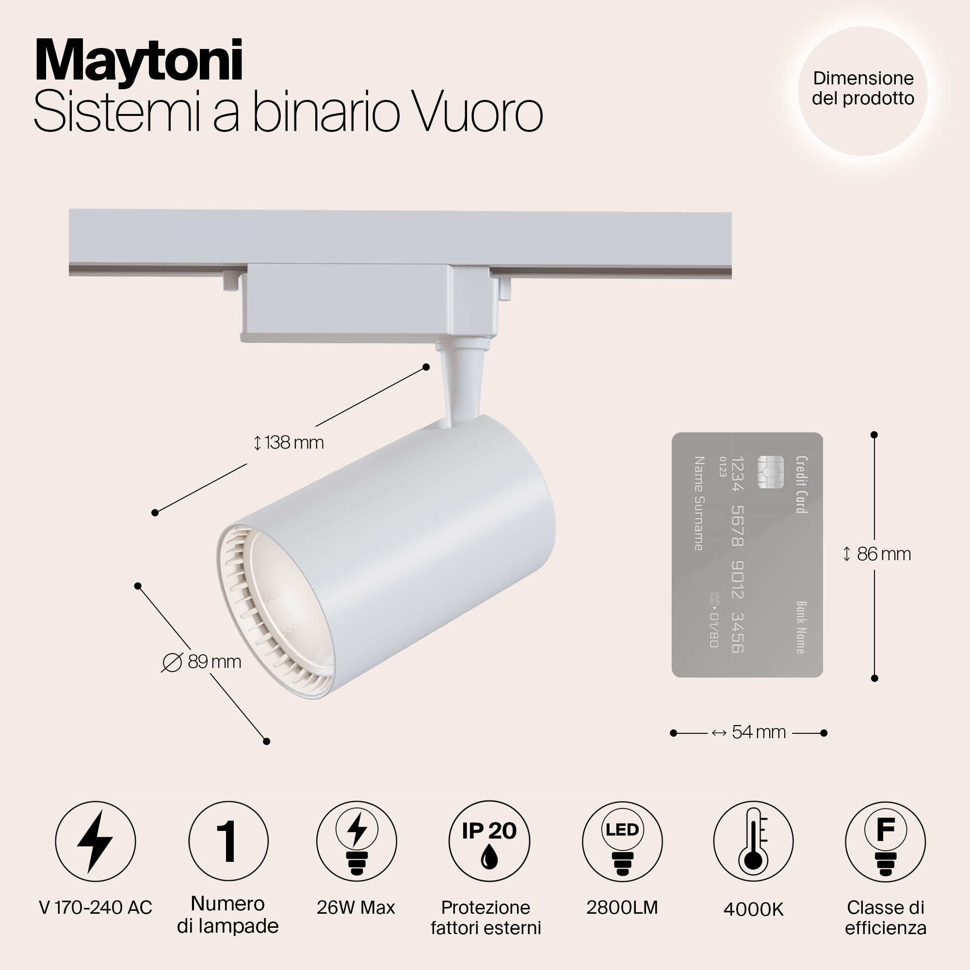 Картинка Трековый светильник Maytoni Technical TR003-1-30W4K-W