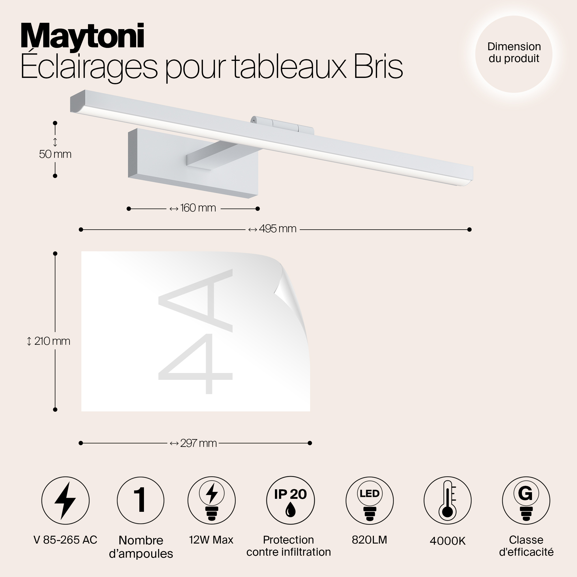 Картинка Подсветка Maytoni MIR008WL-L12W4K