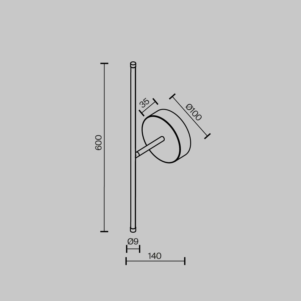 Картинка Настенный светильник (бра) Technical C084WL-L7BS2.7K