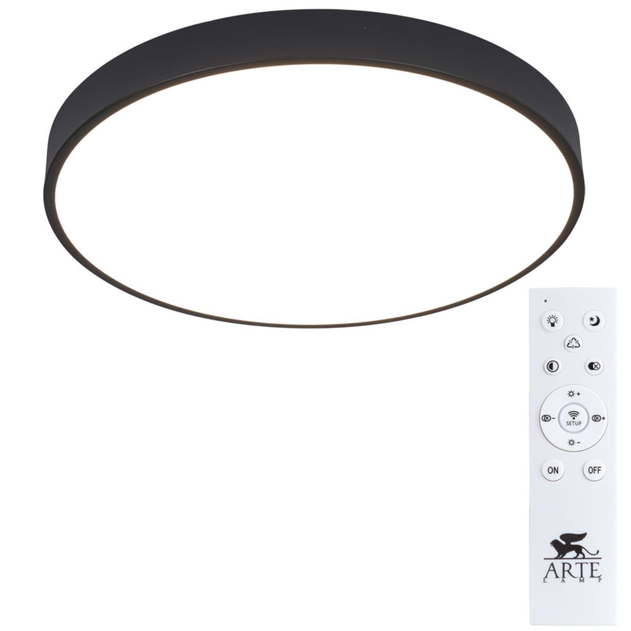 Картинка Потолочный светодиодный светильник Arte Lamp Arena A2672PL-1BK