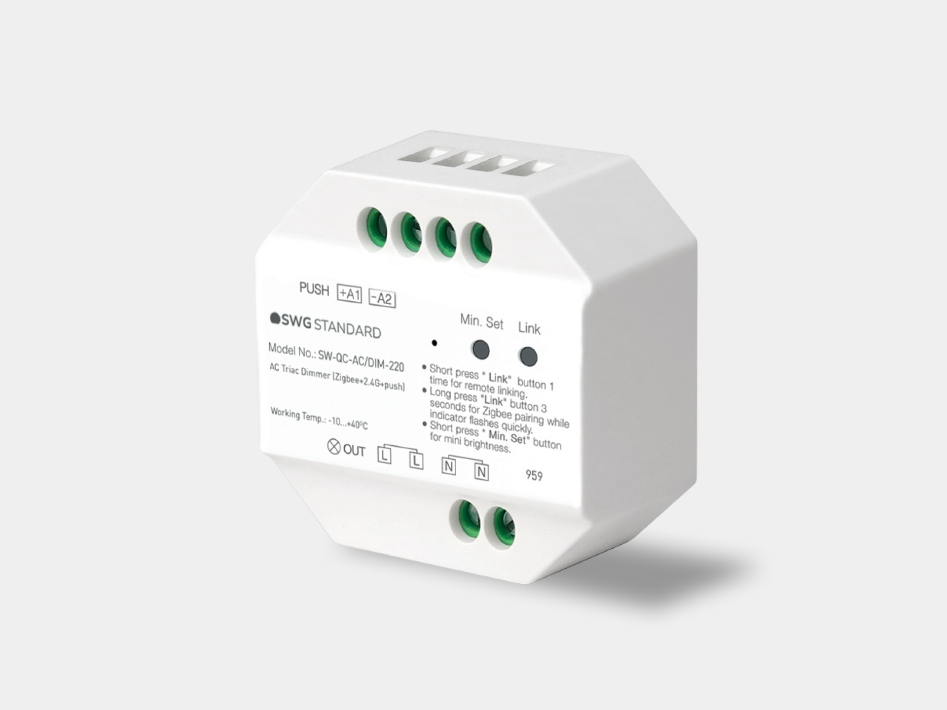 Картинка SW-QC-АС/DIM-220 AC TRIAC диммер