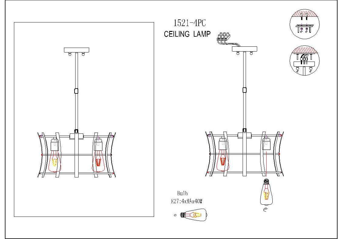 Картинка Подвесная люстра Favourite Werk 1521-4PC