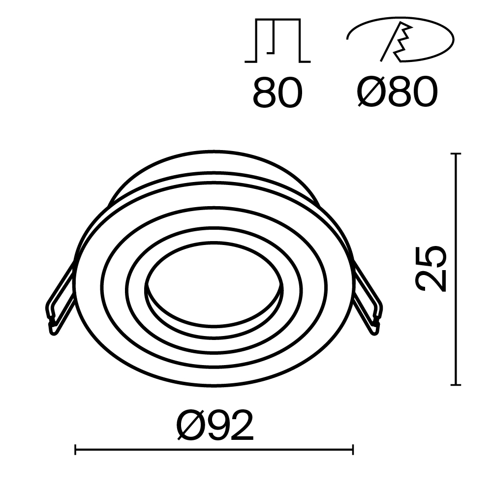 Картинка Встраиваемый светильник Maytoni Atom DL023-2-01W