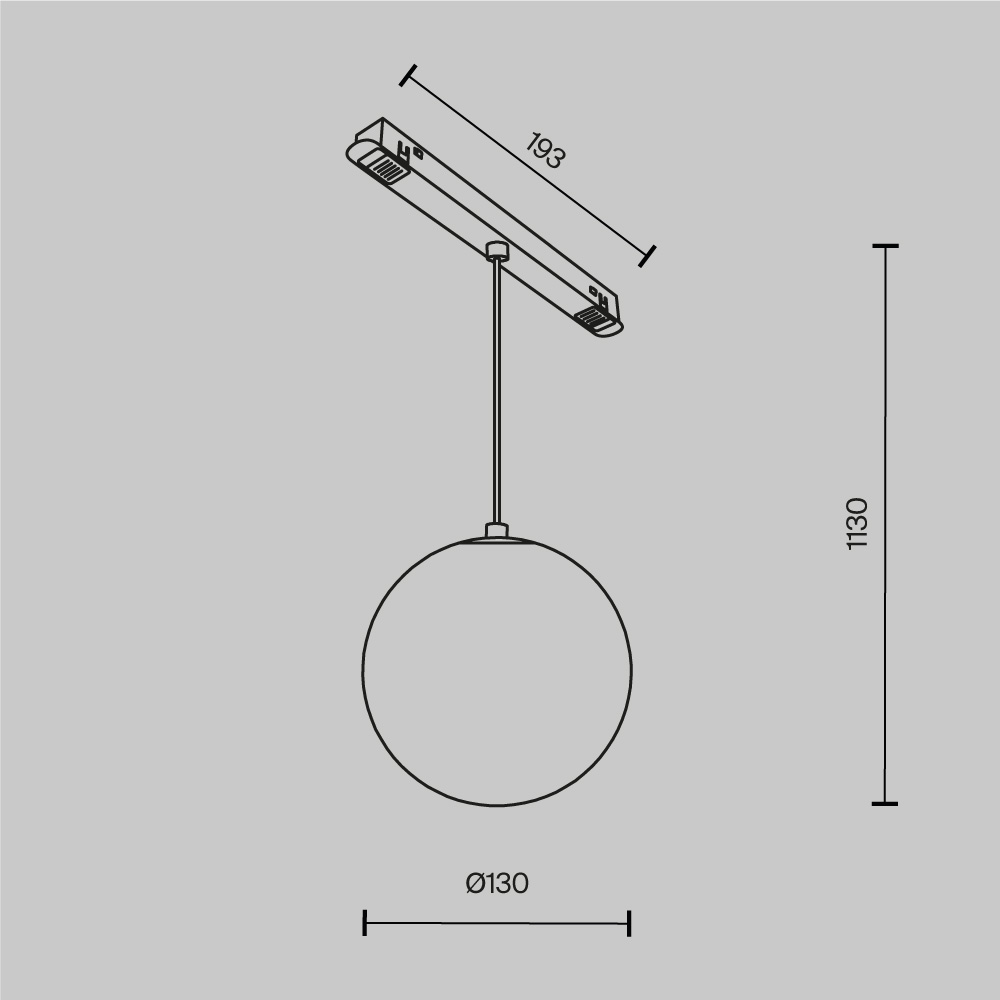 Картинка Трековый подвесной светильник Technical TR039-2-5W3K