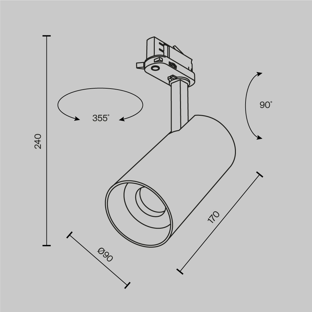 Картинка Трековый светильник Technical TR197-3-40WCCT-M-W