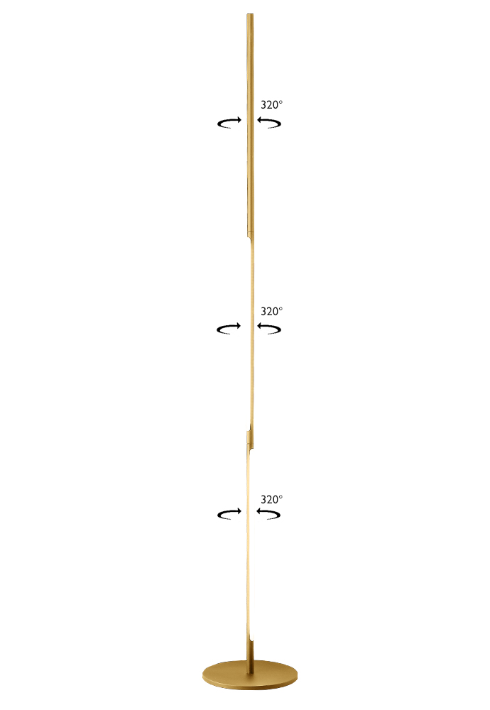 Картинка Торшер Crystal Lux LARGO PT25W GOLD Crystal Lux 0781/625
