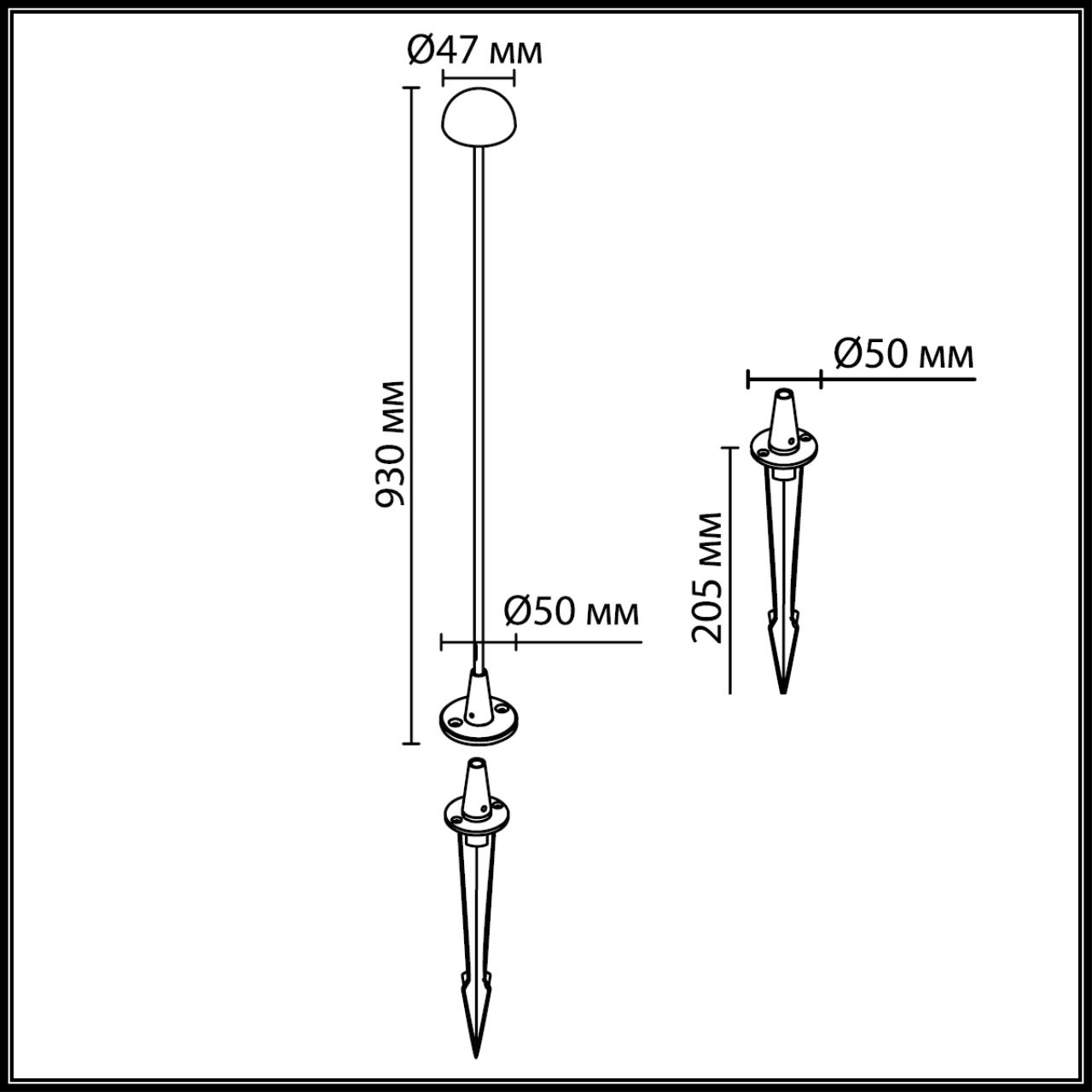 Картинка 7122/4GLB NATURE Odeon Light Уличный светильник VERDE