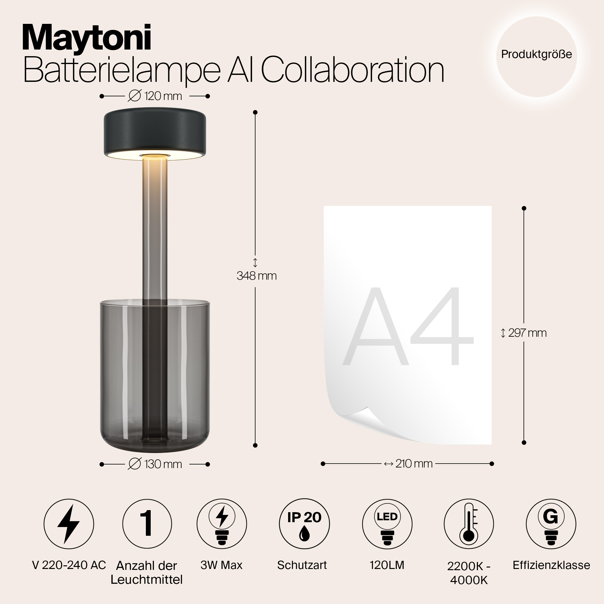 Картинка Аккумуляторный светильник Maytoni MOD229TL-L3B3K3