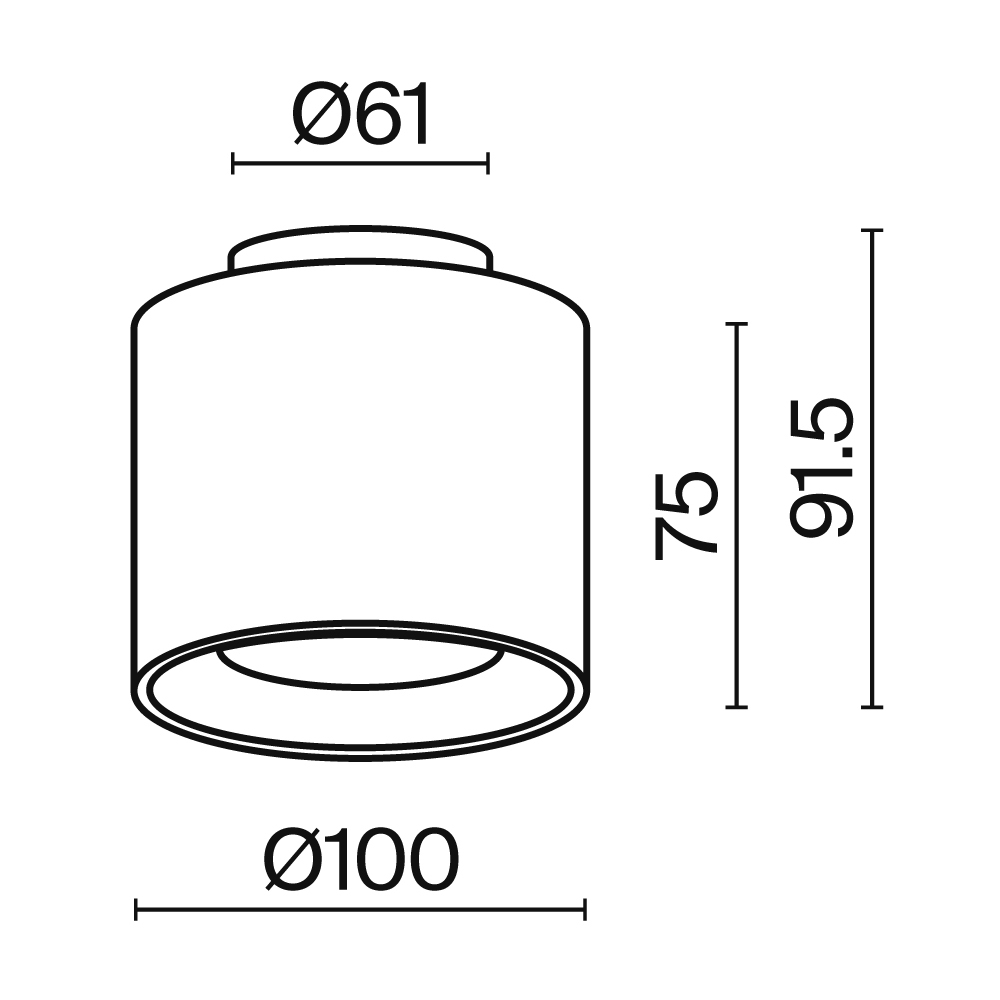 Картинка Потолочный светильник Technical C009CW-L12W4K