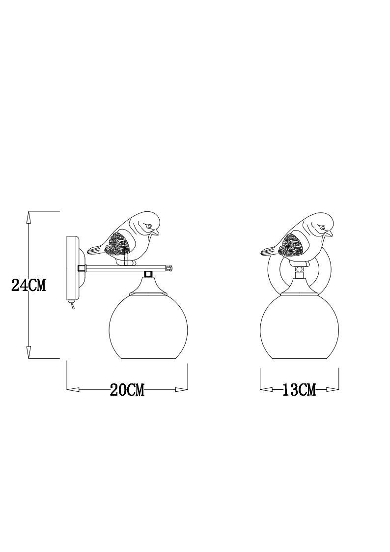 Картинка Бра Arte Lamp Gemelli A2150AP-1WG