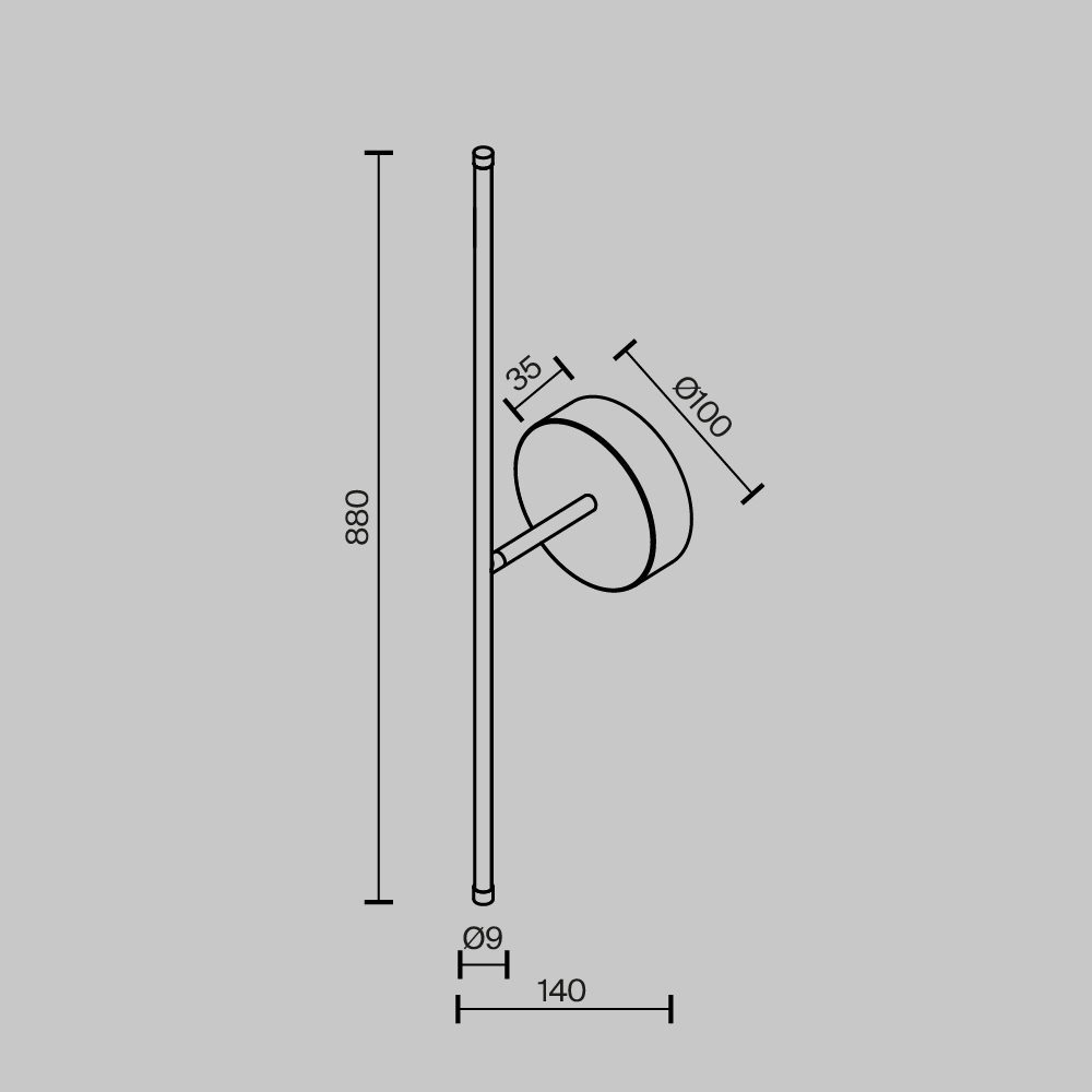 Картинка Настенный светильник (бра) Technical C084WL-L12BS2.7K