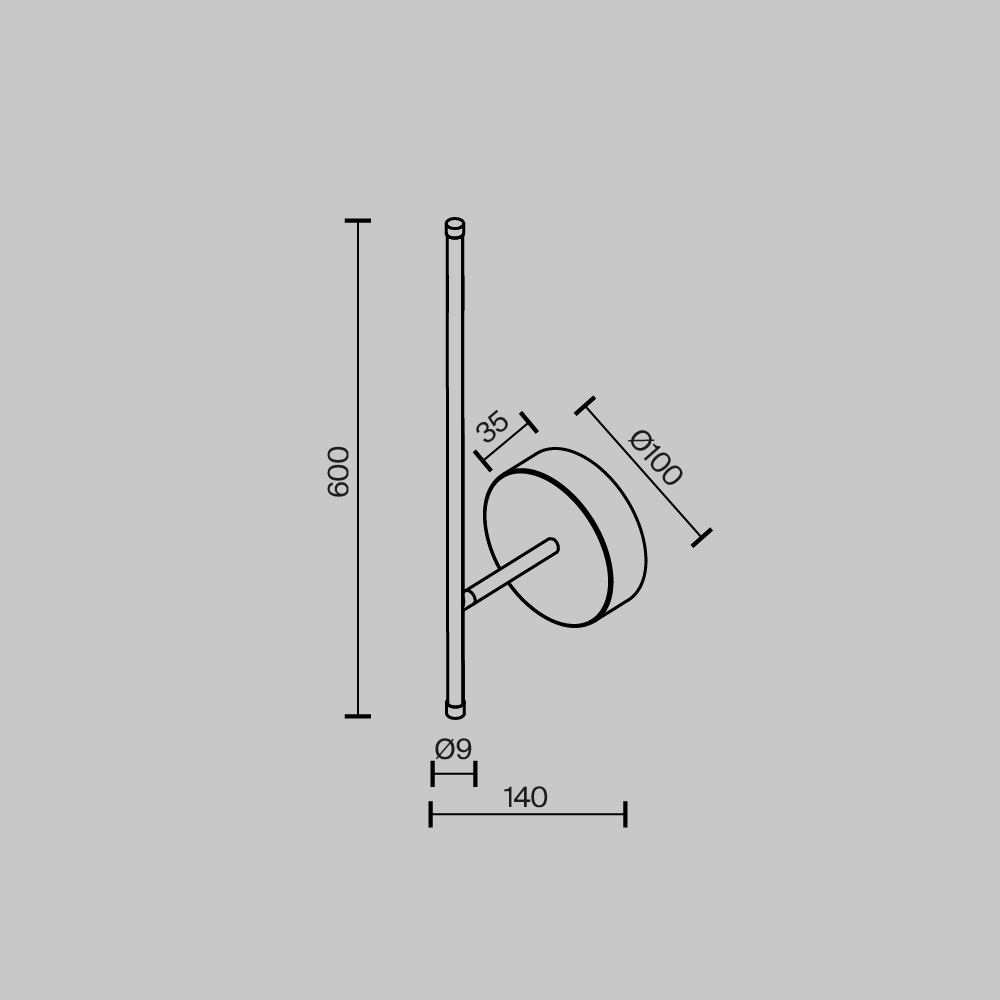 Картинка Настенный светильник (бра) Technical C085WL-L7BS2.7K