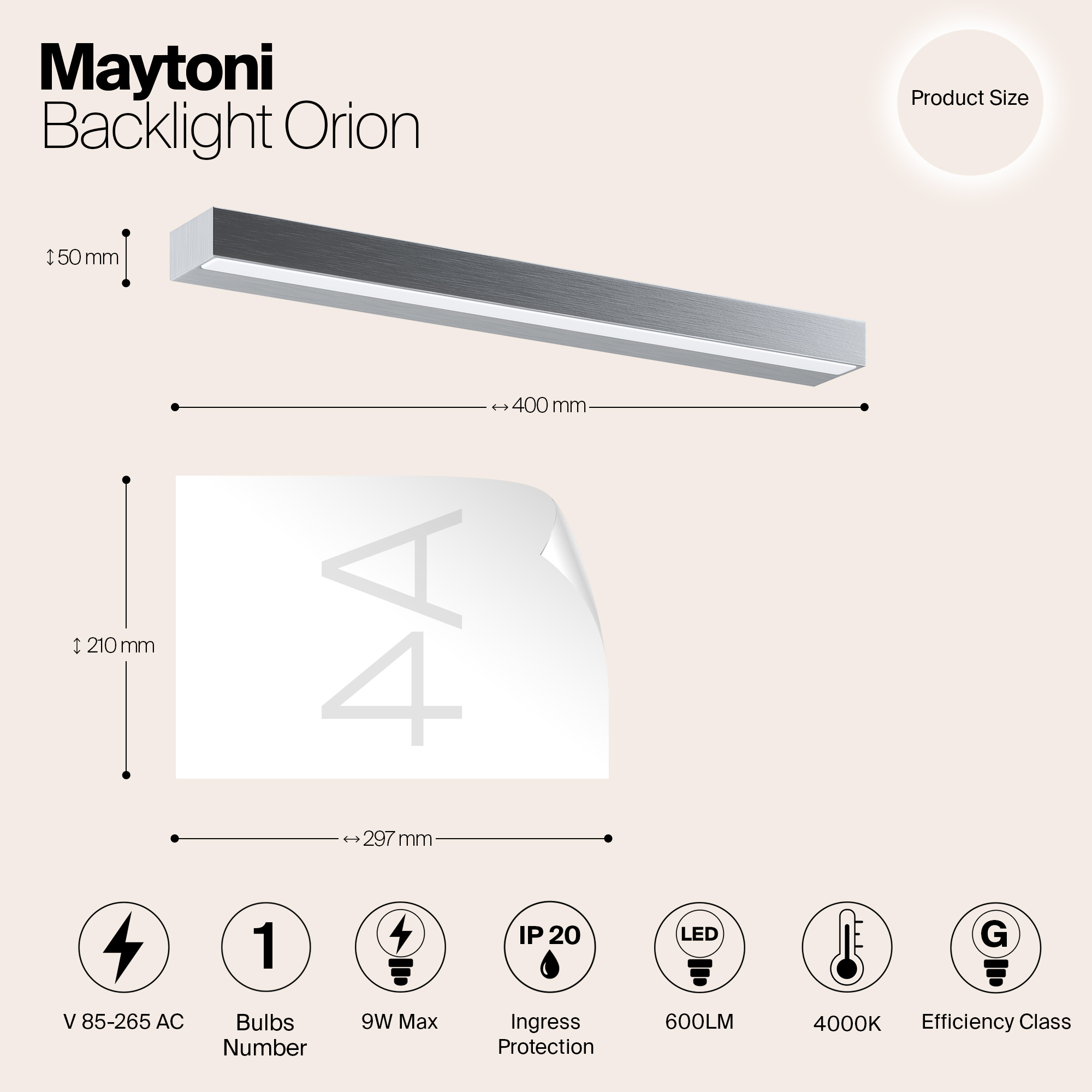 Картинка Подсветка для зеркал Maytoni MIR011WL-L9S4K