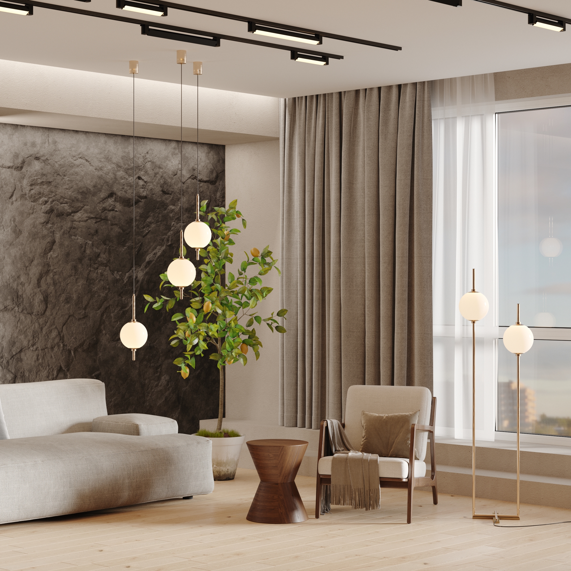 Картинка Напольный светильник (торшер) Maytoni Z020FL-L12BS3K