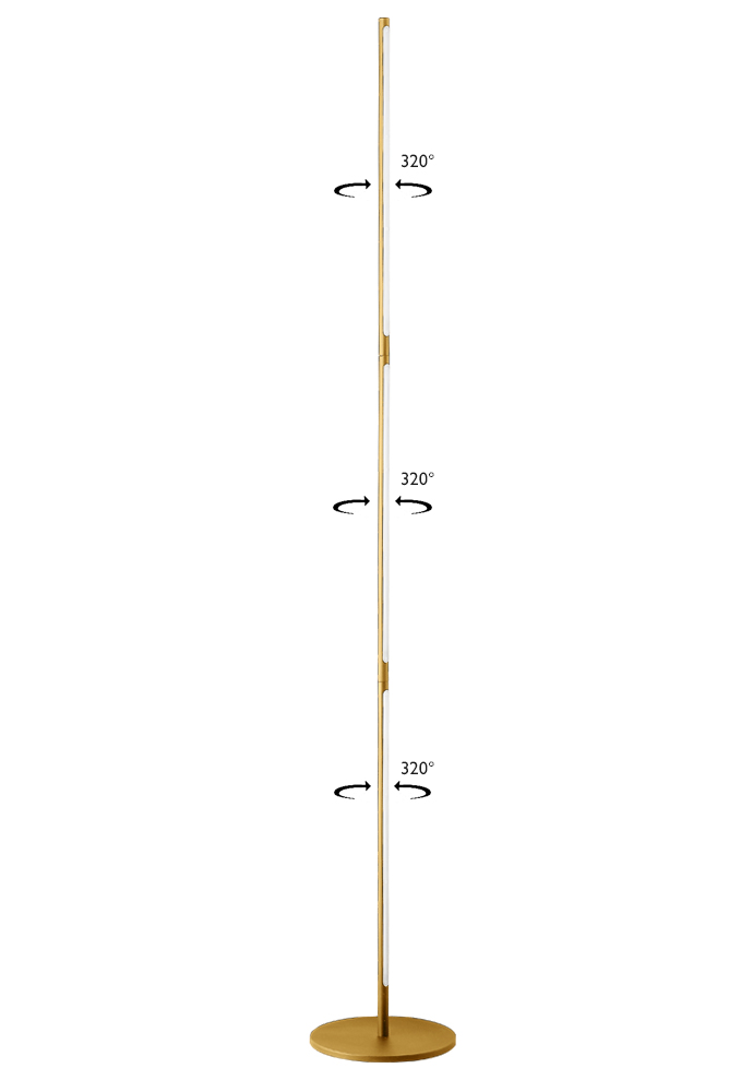 Картинка Торшер Crystal Lux LARGO PT25W GOLD Crystal Lux 0781/625