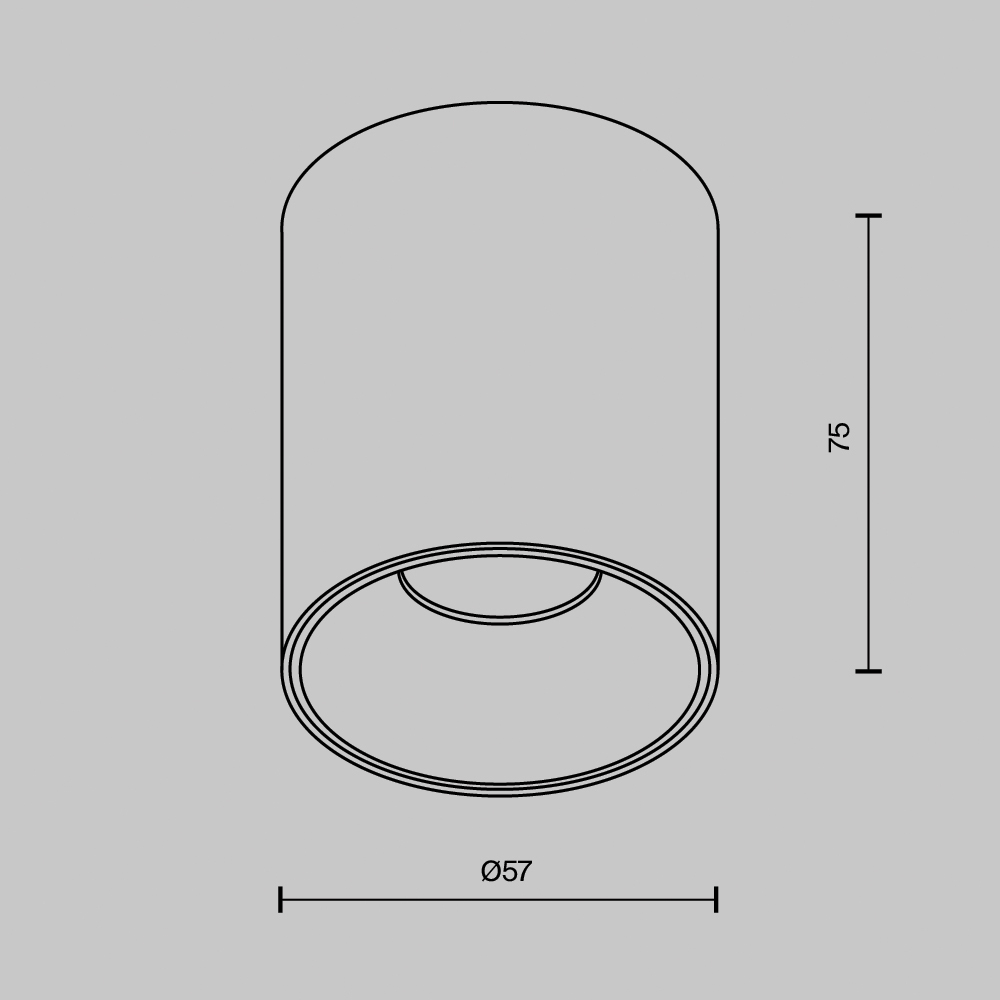 Картинка Потолочный светильник Technical C064CL-8W2.7K-RD-B