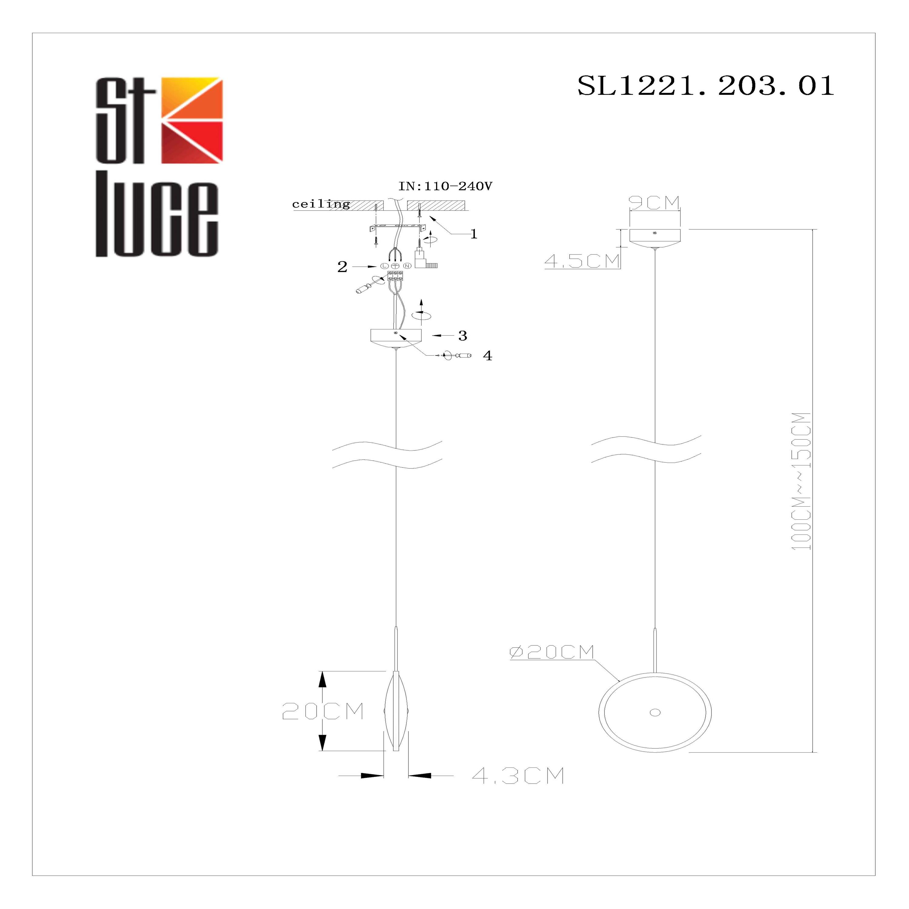 Картинка Подвесной светодиодный светильник ST Luce Imente SL1221.203.01