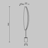 Дополнительная картинка Напольный светильник (торшер) Maytoni MOD281FL-L33BS3K