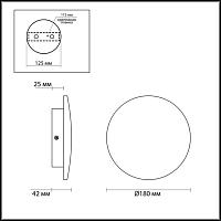 Дополнительная картинка Настенный светодиодный светильник Odeon Light Hightech Eclissi 3871/12WL