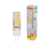 "Светодиодная лампа  WOLTA WSTD-JC-220V7W3KG4-C (керамика) ""Капсульная"" JC 7Вт 600лм 3000K G4 1/10/100/1000" купить в Алматы svet.kz