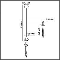Дополнительная картинка 7122/4GLB NATURE Odeon Light Уличный светильник VERDE