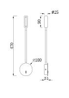 Дополнительная картинка Бра Stem C035WL-L3MG3K