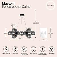 Дополнительная картинка Подвесной светильник Maytoni MOD545PL-25B