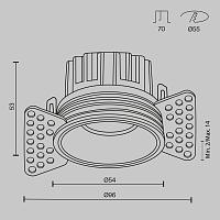 Дополнительная картинка Встраиваемый светильник Technical DL058-7W2.7K-TRS-W