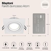 Дополнительная картинка Встраиваемый светильник Maytoni Atom DL024-2-01W