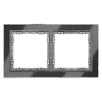 Рамка стеклянная VOLTUM S70 на 2 поста, (графит, стекло) VLS110207 