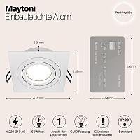 Дополнительная картинка Встраиваемый светильник Maytoni Atom DL024-2-01W