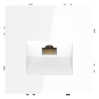 Розетка компьютерная встраиваемая VOLTUM S70 RJ45 кат.6, (белый глянцевый) VLS060101 