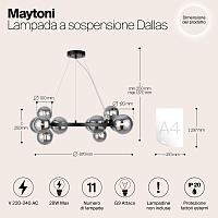 Дополнительная картинка Подвесной светильник Maytoni MOD545PL-11B