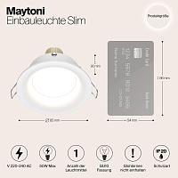 Дополнительная картинка Встраиваемый светильник Maytoni Slim DL027-2-01W