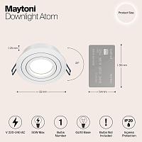 Дополнительная картинка Встраиваемый светильник Maytoni Atom DL023-2-01W