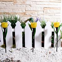 USL-C-452/PT305 YELLOW TULIP  Садовый светильник на солнечной батарее ,Желтый тюльпан,. Белый свет. 1*LR аккумулятор в/к. IP44. TM Uniel.