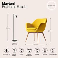 Дополнительная картинка Торшер Maytoni Estudo Z010FL-L8B3K