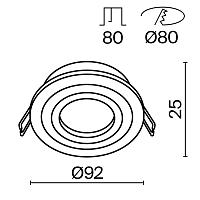 Дополнительная картинка Встраиваемый светильник Maytoni Atom DL023-2-01W