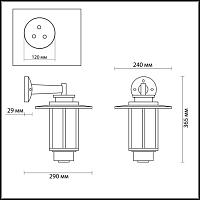 Дополнительная картинка Уличный настенный светильник Odeon Light Nature Mito 4047/1W