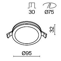 Дополнительная картинка Встраиваемый светодиодный светильник Maytoni Phanton DL303-L12B