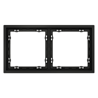 Рамка пластиковая VOLTUM S70 на 2 поста, (черный матовый) VLS100208 