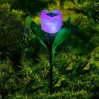 USL-C-451/PT305 PINK TULIP Садовый светильник на солнечной батарее ,Розовый тюльпан,. Белый свет. 1*LR аккумулятор в/к. IP44. TM Uniel.