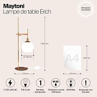 Дополнительная картинка Настольная лампа Maytoni Erich MOD221-TL-01-G
