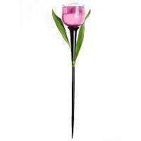 USL-C-451/PT305 PINK TULIP Садовый светильник на солнечной батарее ,Розовый тюльпан,. Белый свет. 1*LR аккумулятор в/к. IP44. TM Uniel.