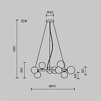 Дополнительная картинка Подвесной светильник Maytoni MOD545PL-11G
