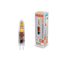 Светодиодная лампа  WOLTA WSTD-JC-220V3W4KG4-P (пластик) ""Капсульная"" JC 3Вт 240лм 4000K G4 1/10/100/1000" купить в Алматы svet.kz