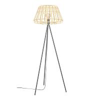 390155 Торшер с ножным выключателем MONTEZUELO, 1X40W (E27), H1490, сталь, черный - дерево, натураль, для использования с лампами накаливания купить в Алматы svet.kz