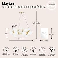 Дополнительная картинка Подвесной светильник Maytoni MOD545PL-25BS