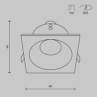 Дополнительная картинка Встраиваемый светильник Maytoni Zoom DL033-2-01B